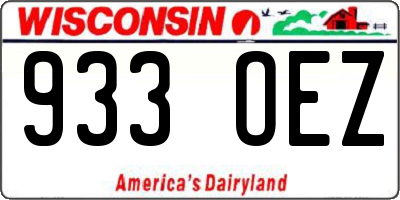 WI license plate 933OEZ