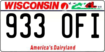 WI license plate 933OFI