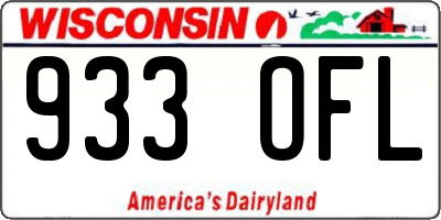 WI license plate 933OFL