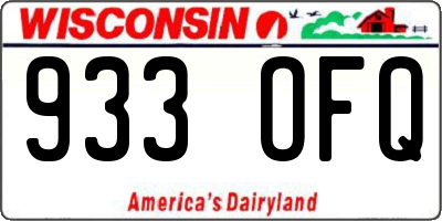 WI license plate 933OFQ