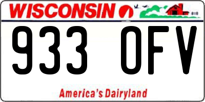 WI license plate 933OFV