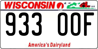 WI license plate 933OOF