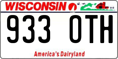 WI license plate 933OTH