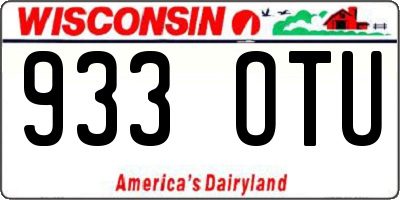 WI license plate 933OTU