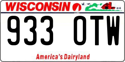 WI license plate 933OTW