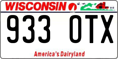 WI license plate 933OTX