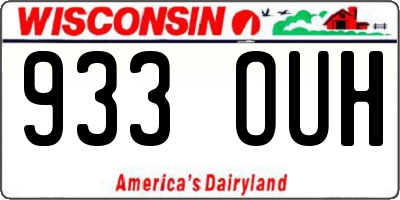WI license plate 933OUH