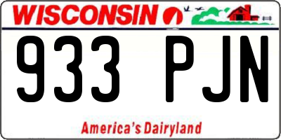 WI license plate 933PJN