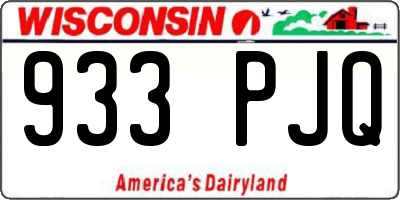 WI license plate 933PJQ