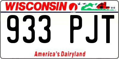 WI license plate 933PJT