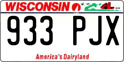 WI license plate 933PJX