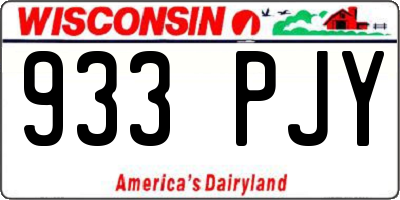 WI license plate 933PJY