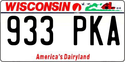 WI license plate 933PKA
