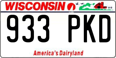 WI license plate 933PKD