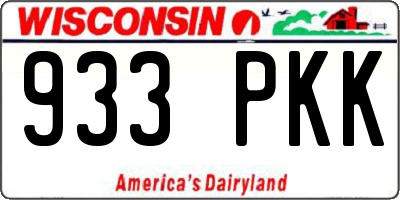 WI license plate 933PKK