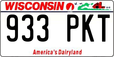 WI license plate 933PKT