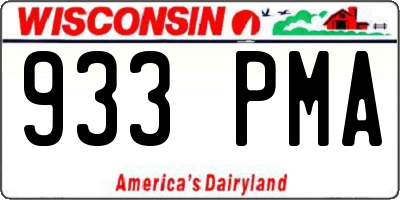 WI license plate 933PMA