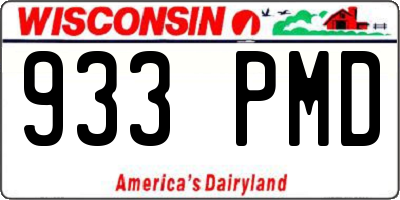 WI license plate 933PMD