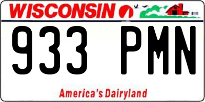 WI license plate 933PMN