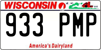 WI license plate 933PMP