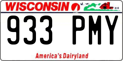WI license plate 933PMY