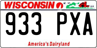 WI license plate 933PXA