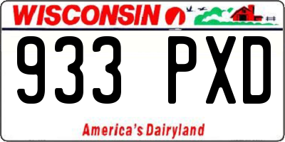 WI license plate 933PXD