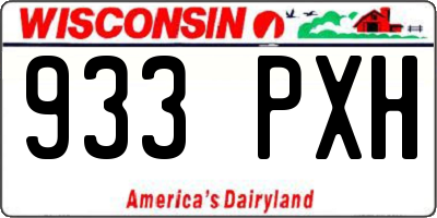 WI license plate 933PXH