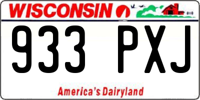 WI license plate 933PXJ