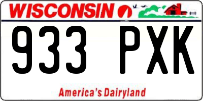 WI license plate 933PXK