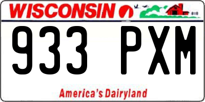WI license plate 933PXM