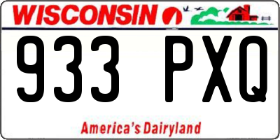 WI license plate 933PXQ