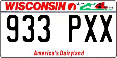 WI license plate 933PXX