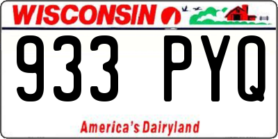 WI license plate 933PYQ