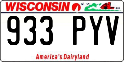 WI license plate 933PYV