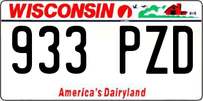 WI license plate 933PZD