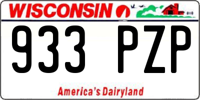 WI license plate 933PZP