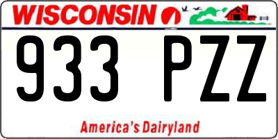 WI license plate 933PZZ
