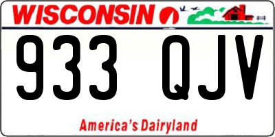 WI license plate 933QJV