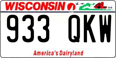 WI license plate 933QKW