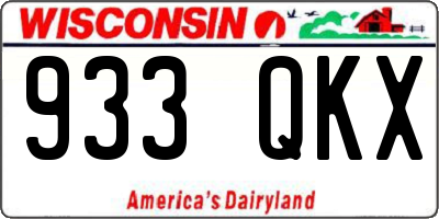 WI license plate 933QKX