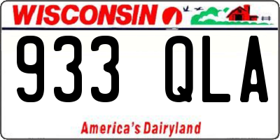 WI license plate 933QLA