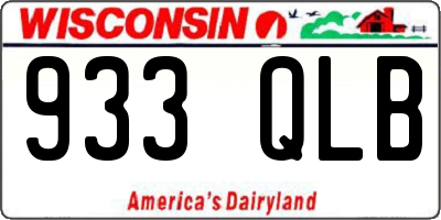 WI license plate 933QLB