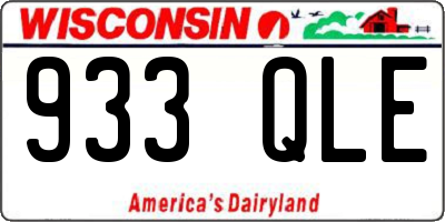 WI license plate 933QLE