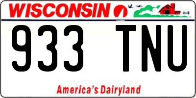 WI license plate 933TNU