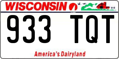 WI license plate 933TQT