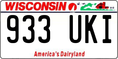 WI license plate 933UKI