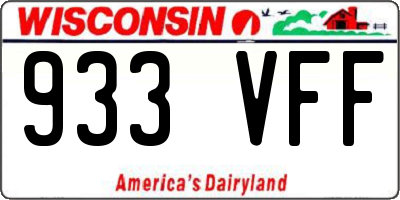 WI license plate 933VFF