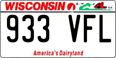 WI license plate 933VFL