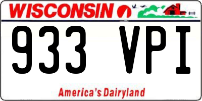 WI license plate 933VPI